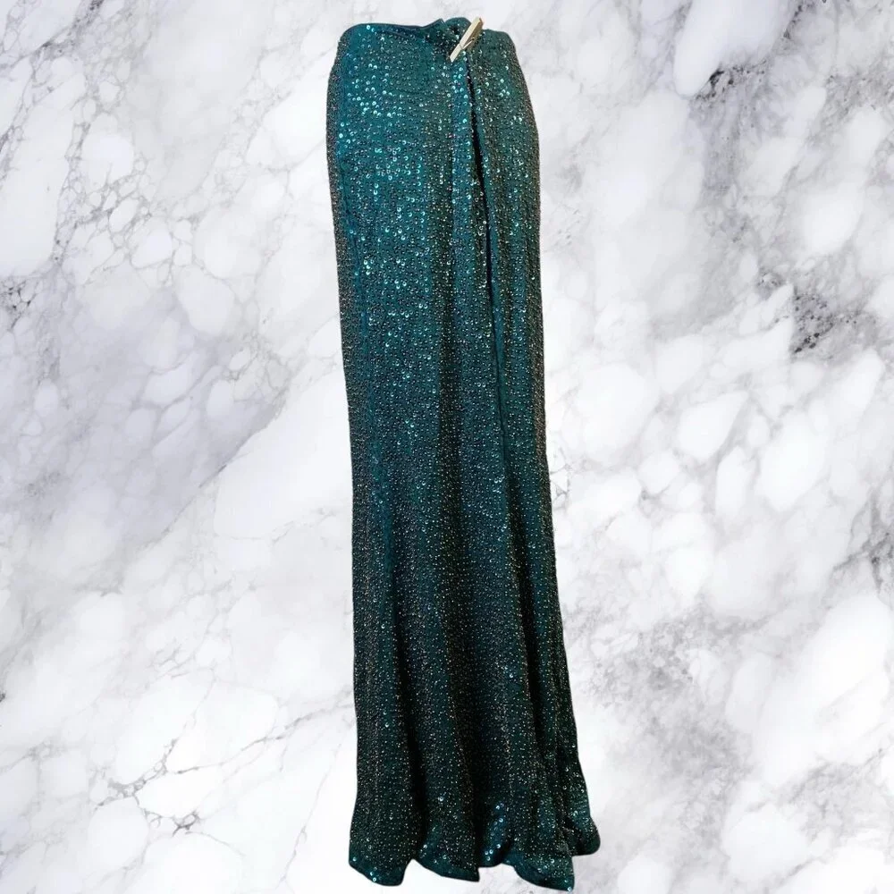 Michael Costello x REVOLVE Ambriela Skirt in Emerald